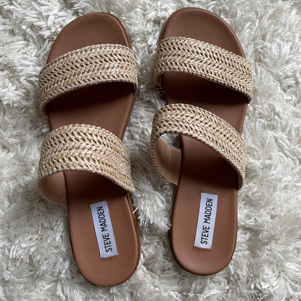 Steve Madden Dual Woven Slide Sandals